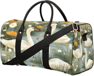 Duffel Bags Goose Large Tote Bag Goose Swimming Overnight Travel Bags for Women Men Lightweight Duffel Bag Adjustable Strap Carry On Bag Waterproof Gym Travel Bag