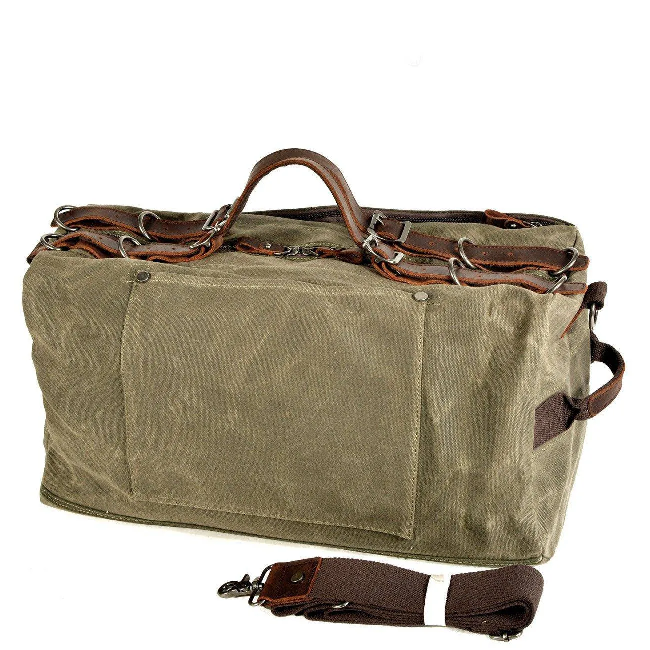Durable Waxed Canvas Carry-on Luggage For Trips