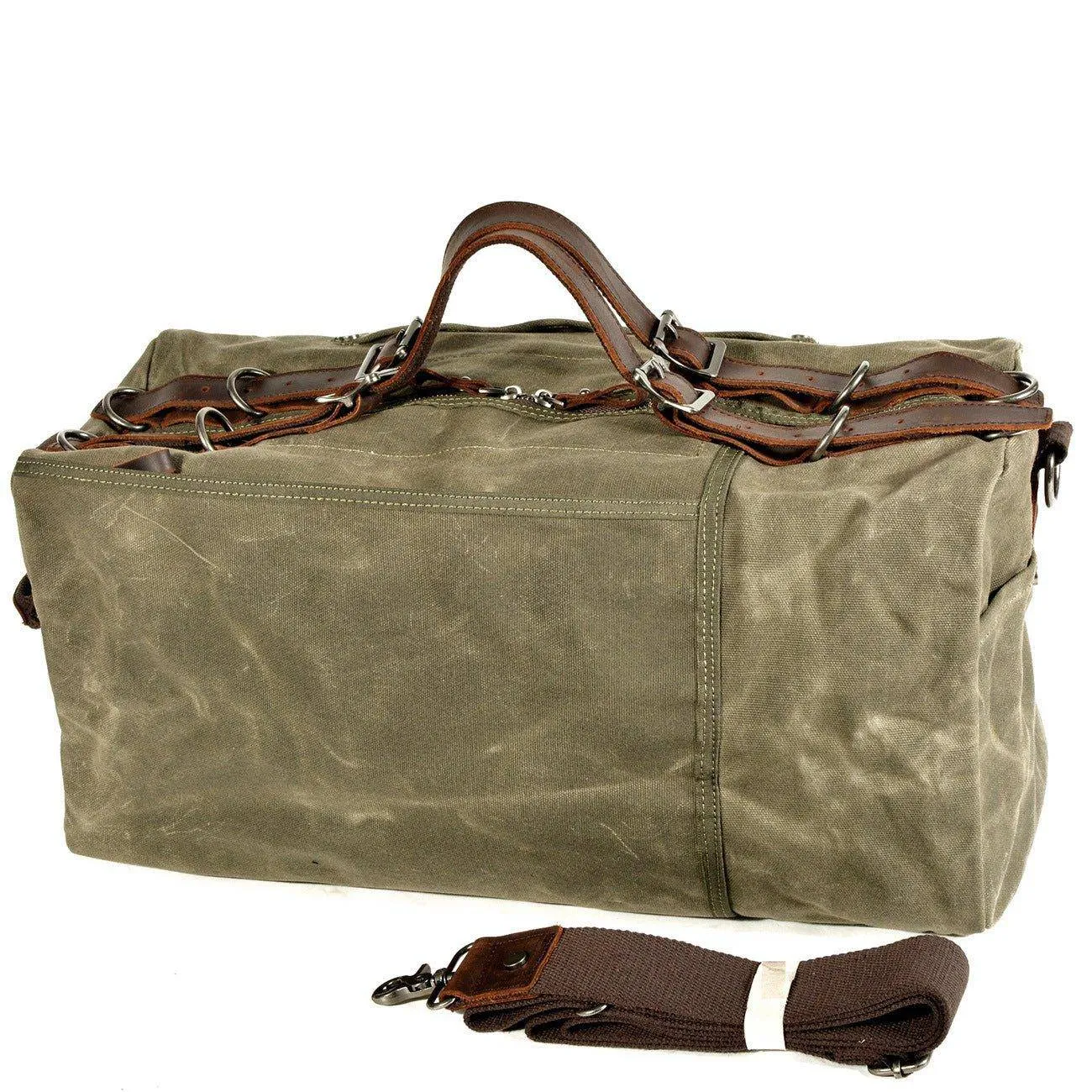 Durable Waxed Canvas Carry-on Luggage For Trips