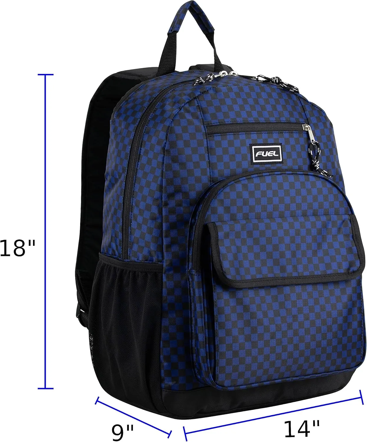 Eastsport Travel Laptop Backpack, Business Water Resistant Slim Sturdy Laptops Backpack College Work Computer Bag Unisex Fits 15" Notebook, Blue Checkerboard