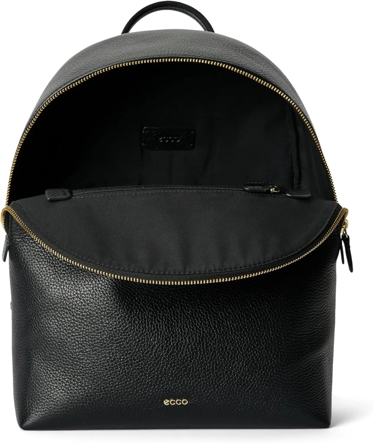 ECCO Medium Leather Backpack, Black