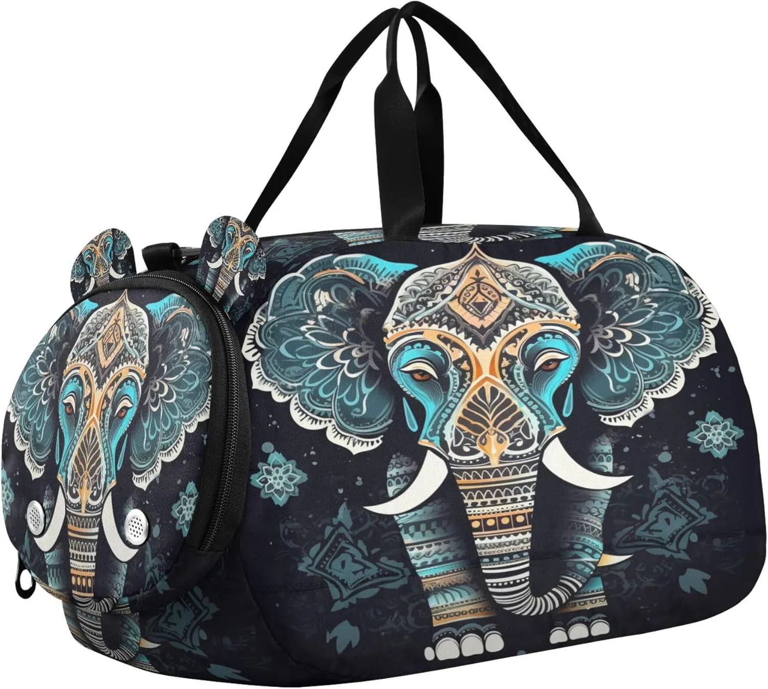 Elephant Kids Overnight Sports Duffel Bags with Shoe Compartment & Wet Pocket Travel Sport Gym Bag for Girls Boys