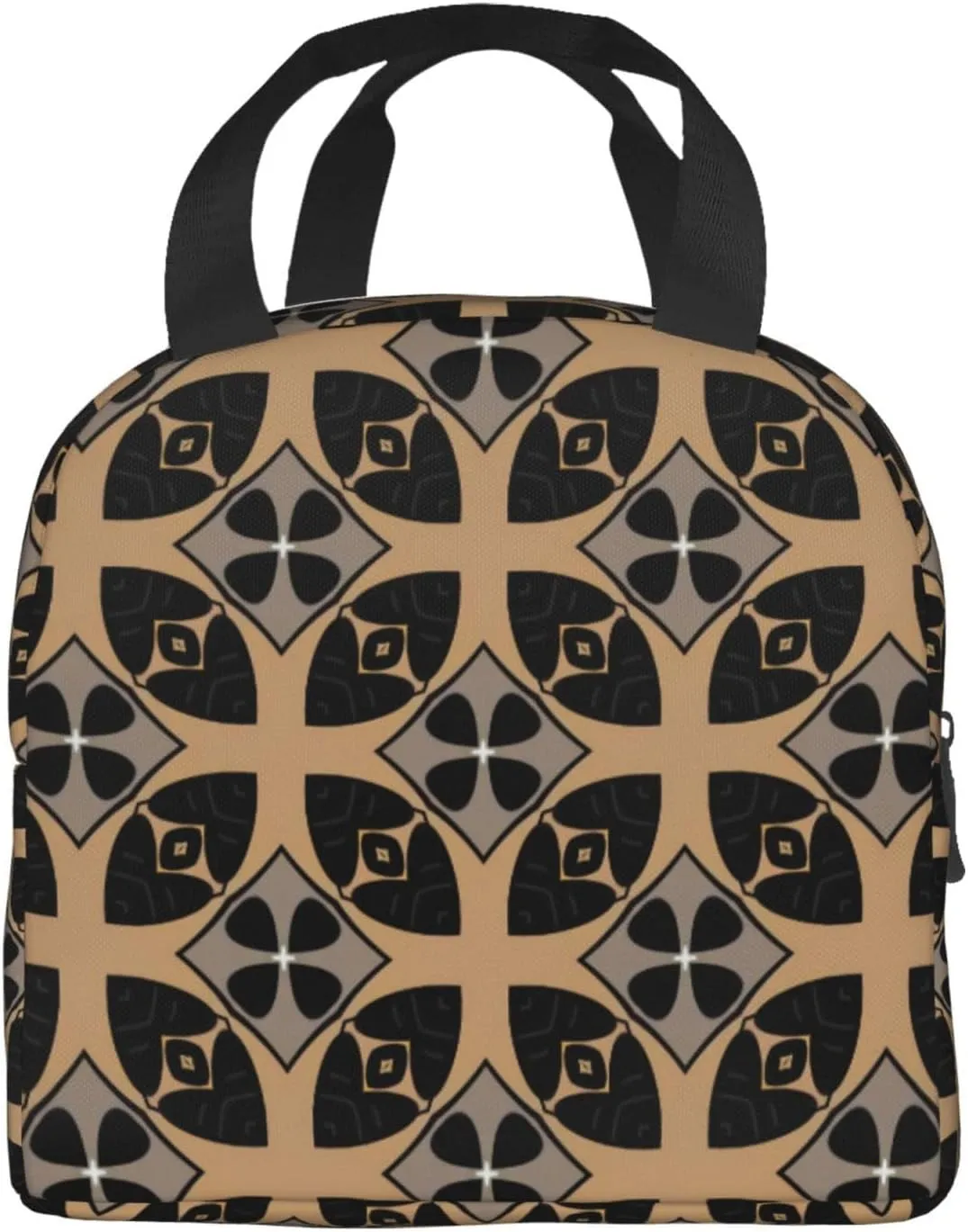 Elliptical Layered Petal Pattern Lunch Bag, Large Capacity Reusable Insulated Cooler Lunch Container For Work Office Picnic Or Travel