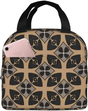 Elliptical Layered Petal Pattern Lunch Bag, Large Capacity Reusable Insulated Cooler Lunch Container For Work Office Picnic Or Travel