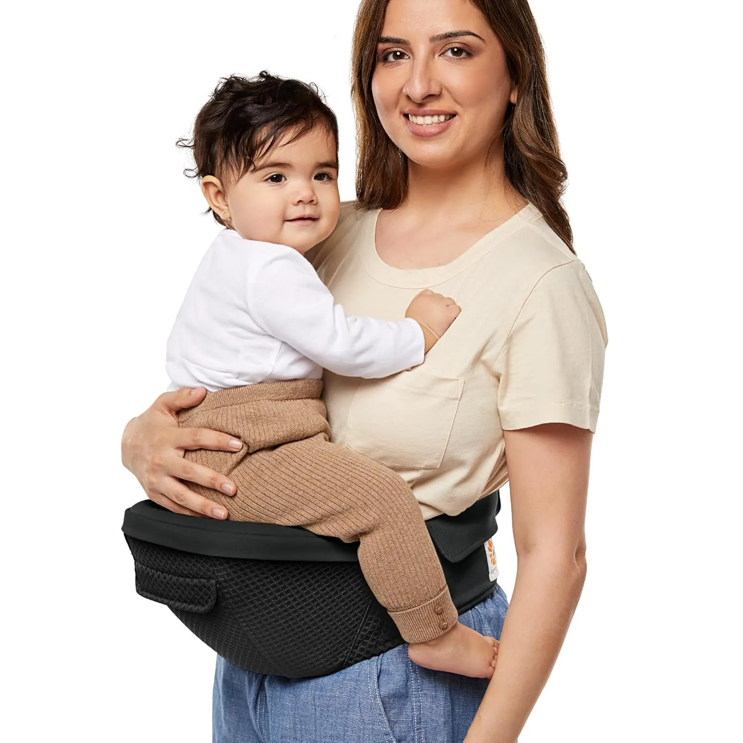 Ergobaby Alta Hip Seat All-Position Breathable Mesh Hip Seat & Carrier, Onyx Black