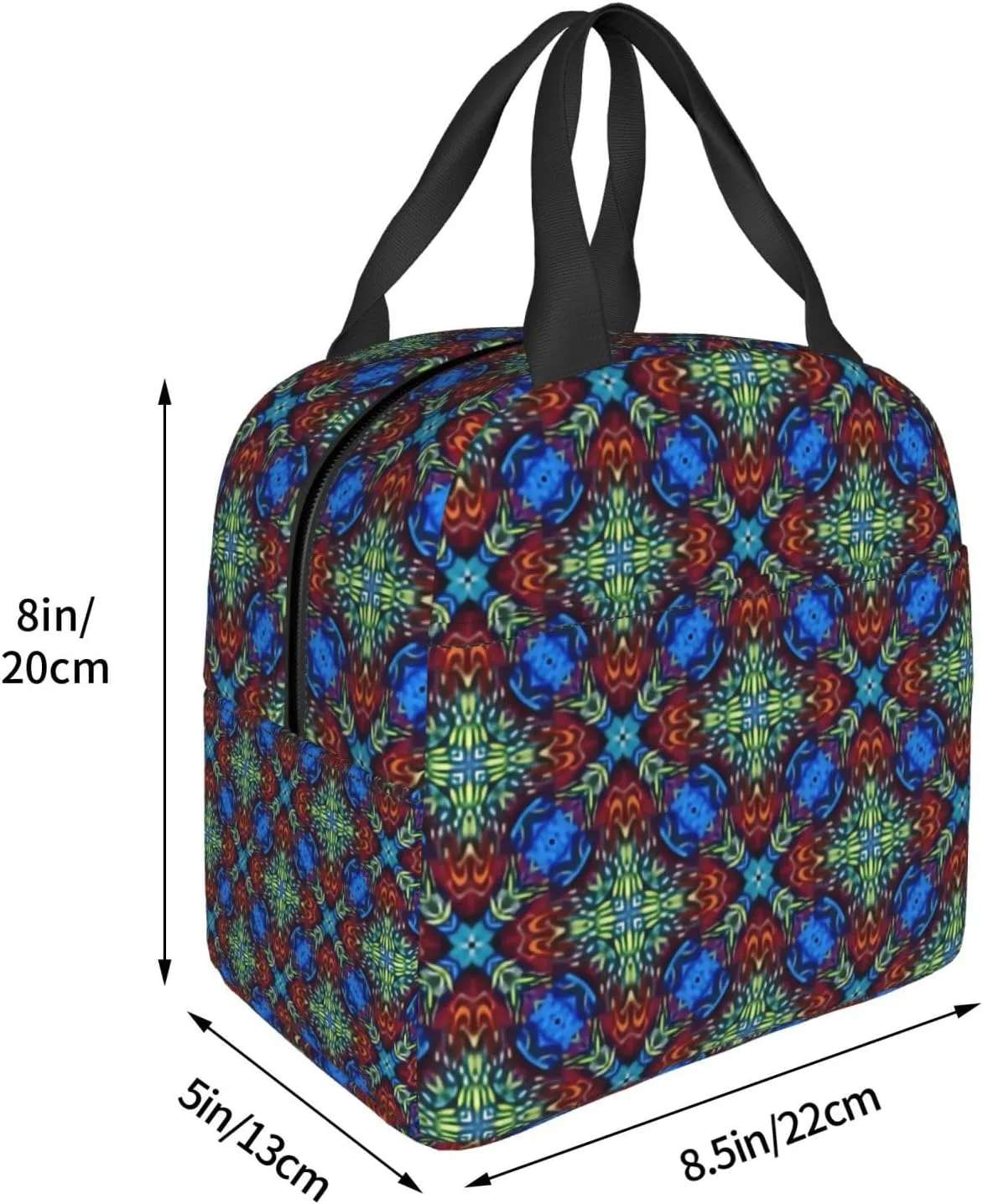 European Retro Palace Pattern Lunch Bag, Large Capacity Reusable Insulated Cooler Lunch Container For Work Office Picnic Or Travel