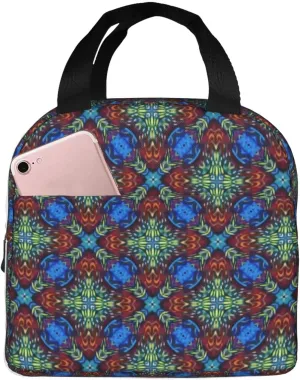 European Retro Palace Pattern Lunch Bag, Large Capacity Reusable Insulated Cooler Lunch Container For Work Office Picnic Or Travel