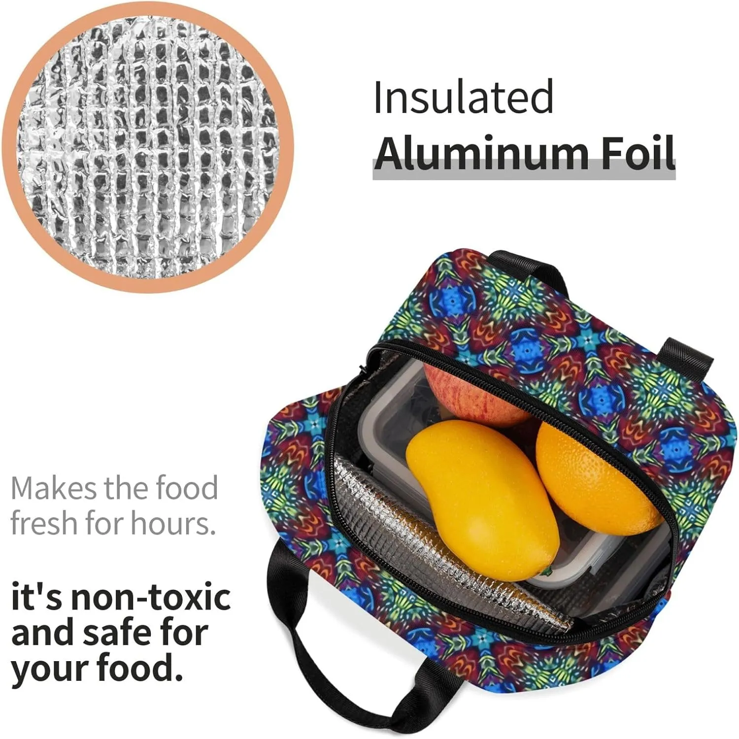 European Retro Palace Pattern Lunch Bag, Large Capacity Reusable Insulated Cooler Lunch Container For Work Office Picnic Or Travel