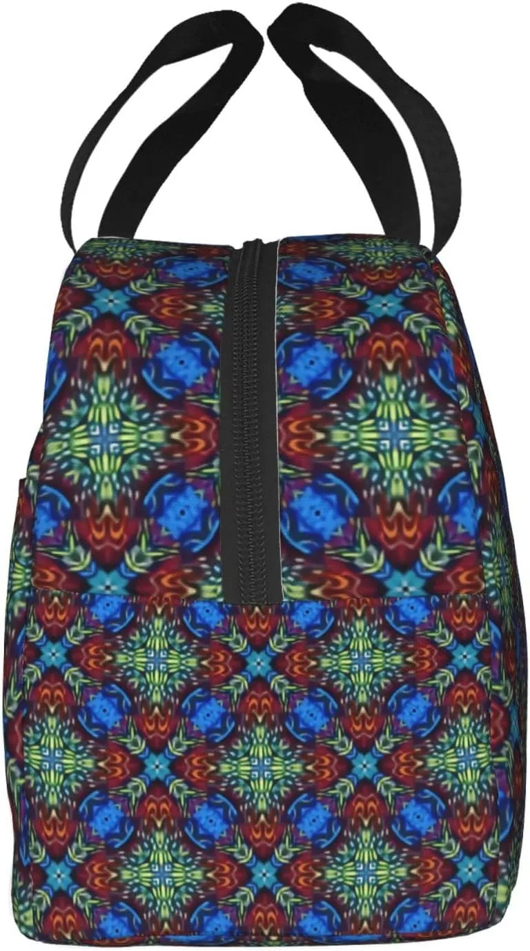 European Retro Palace Pattern Lunch Bag, Large Capacity Reusable Insulated Cooler Lunch Container For Work Office Picnic Or Travel