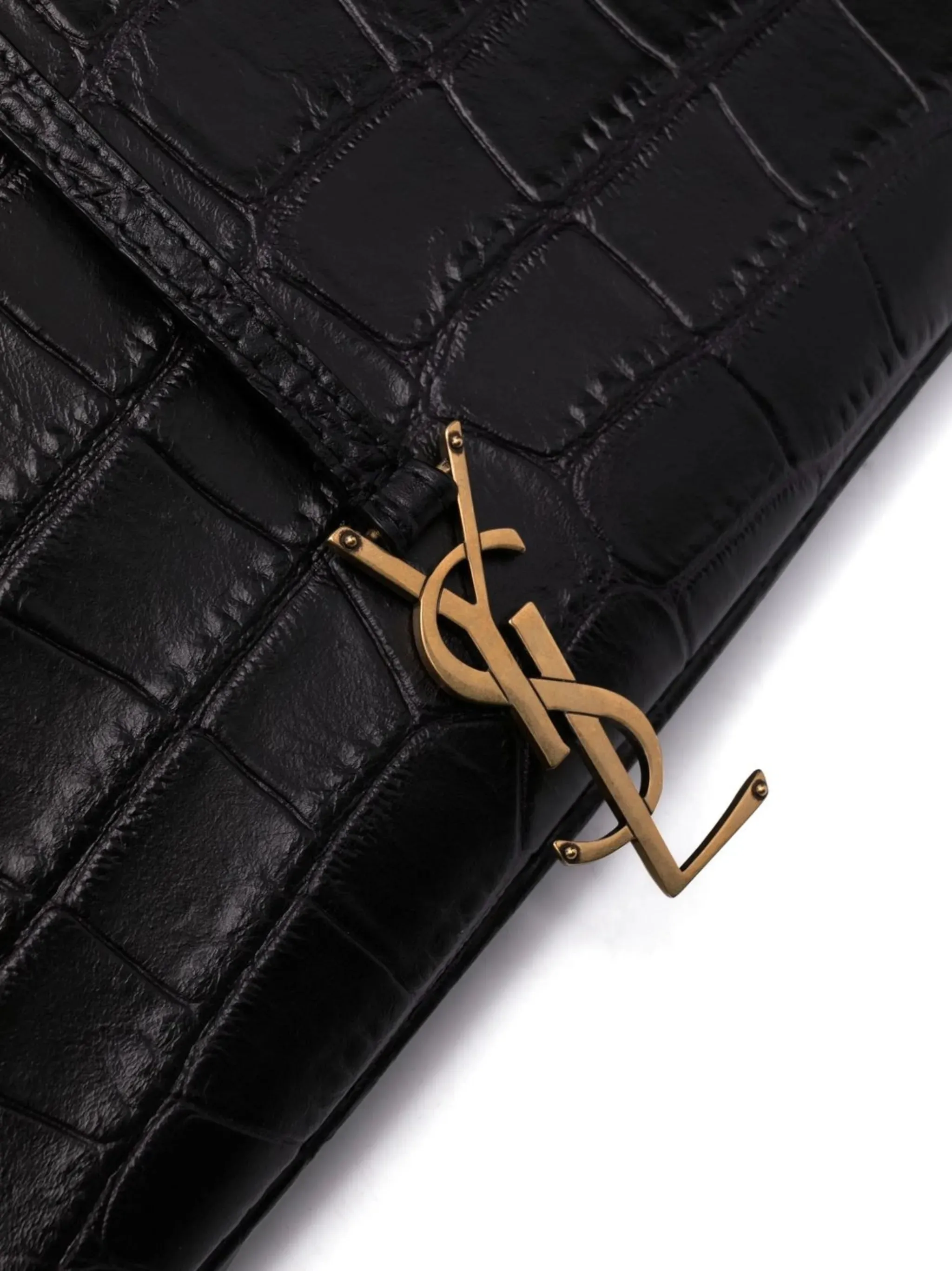 Express worldwide High-tech-enabled satchel leather crocodile-effect