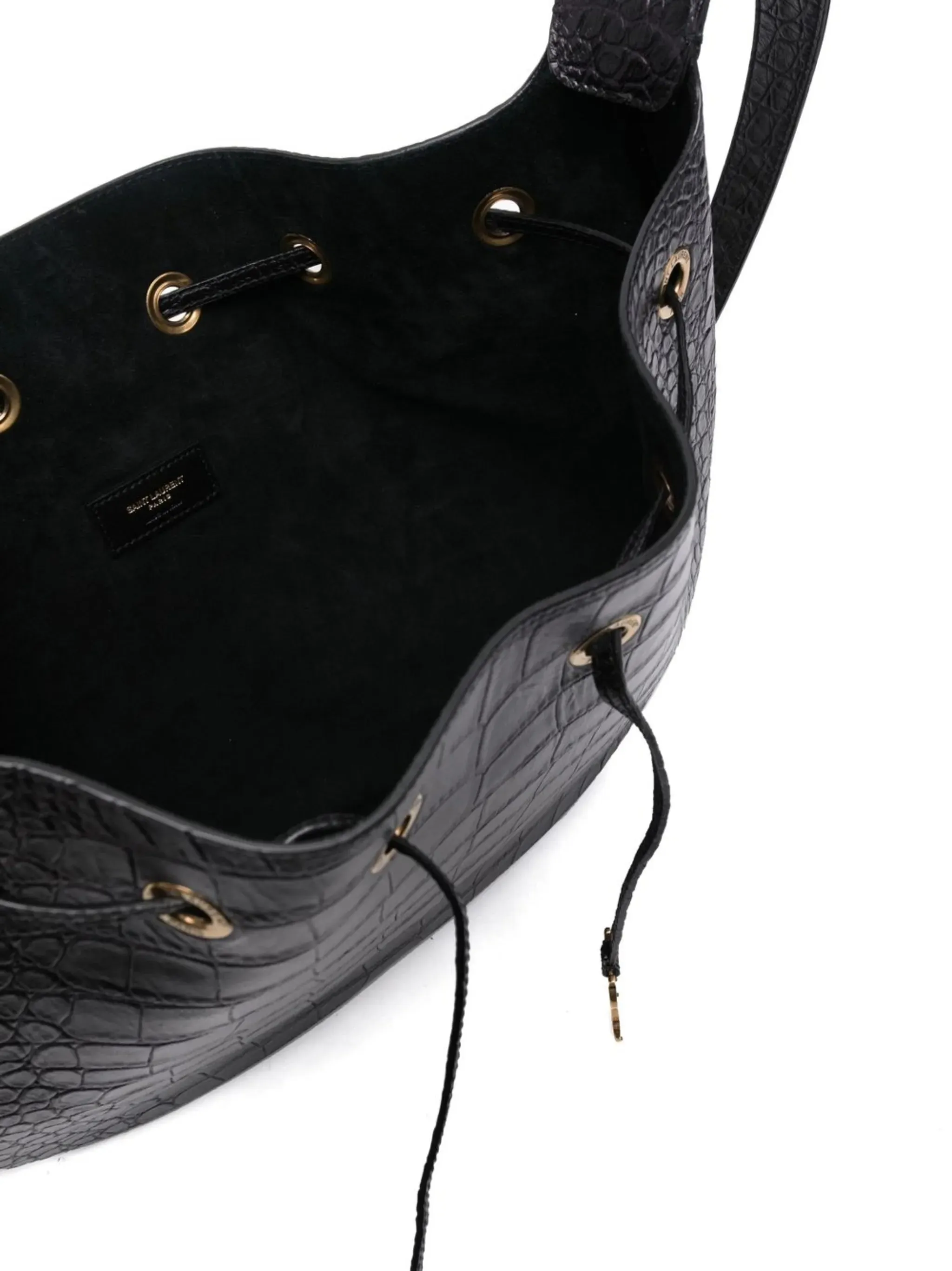 Express worldwide High-tech-enabled satchel leather crocodile-effect