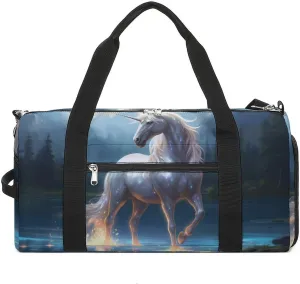 Fantasy Uni-corn Travel Duffle Bag Large Capacity Gym Bag Weekender Overnight Bags Carry on Tote Bag