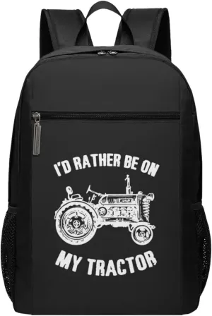 Farmer Tractor Travel Laptop Backpack, Business Anti Theft Slim Sturdy Laptops Backpacks, College Computer Bag Gift for Men & Women Fits 17 Inch Notebook,Black