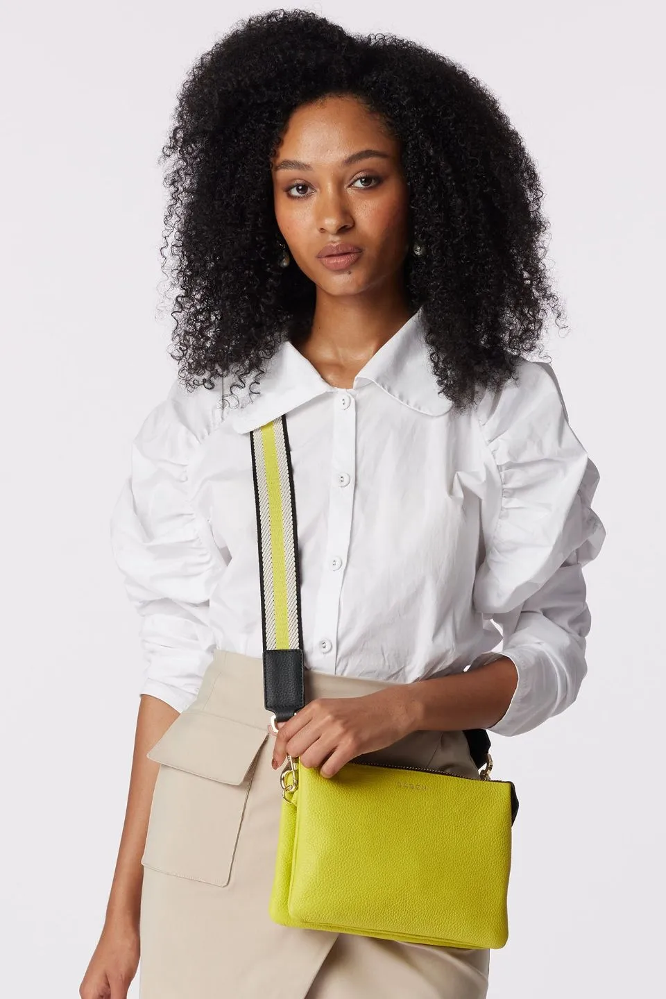 Feature Citrine   Black Bag Strap