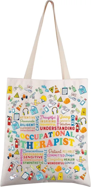 FEELMEM Occupational Therapist Tote Bag Occupational Therapy Gift Occupational Therapist Thank You Shoulder Bag OT Nurse Gift