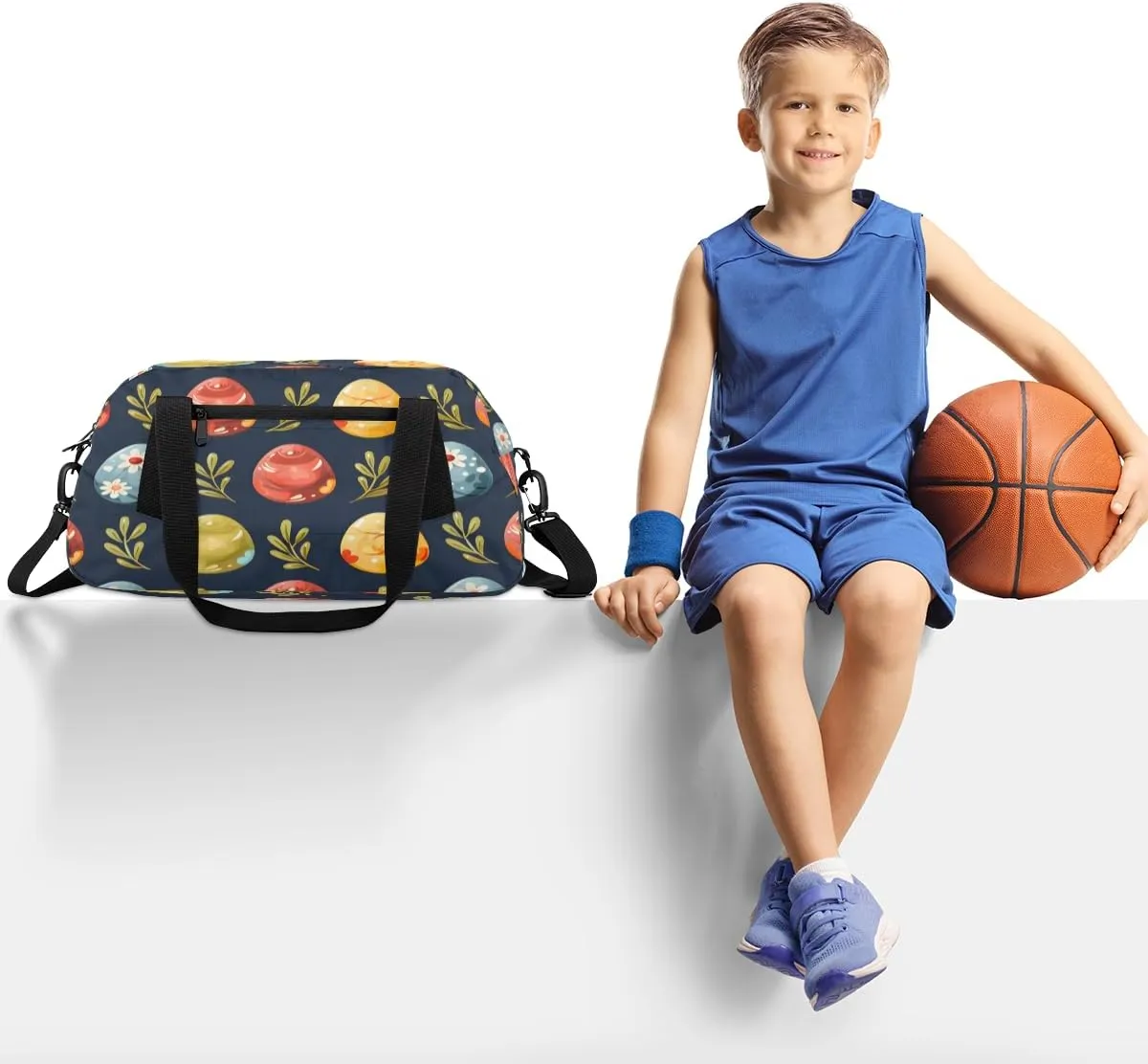 Festivals - Easter Kids Duffle Bag Boys Girls Small Sport Dance Gym Bag for Overnight Travel Weekender Carry On