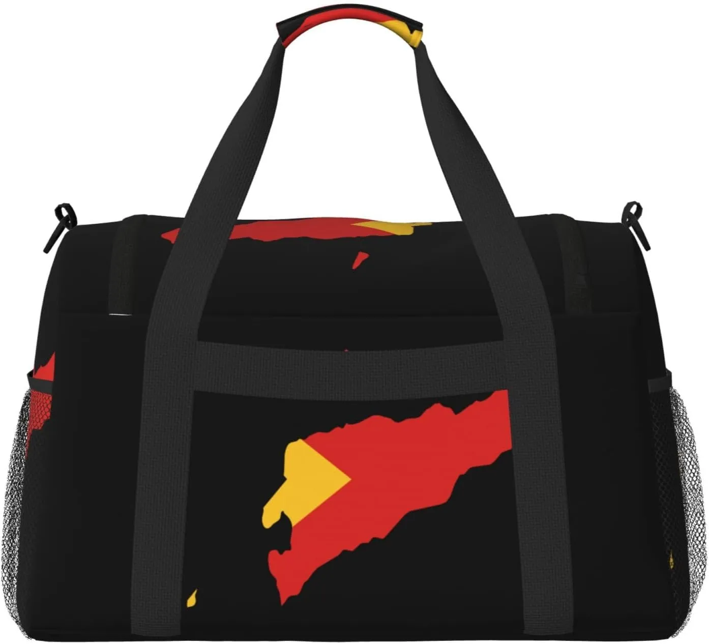Flag Map Of East Timor Travel Duffel Bag Large Foldable Waterproof Overnight Bag For Beach Swim Bags Pool Sports Gym