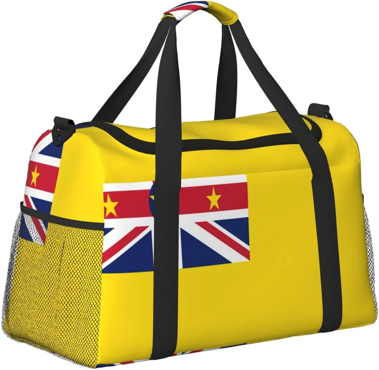 Flag Of Niue Travel Duffel Bag Large Foldable Waterproof Overnight Bag For Beach Swim Bags Pool Sports Gym