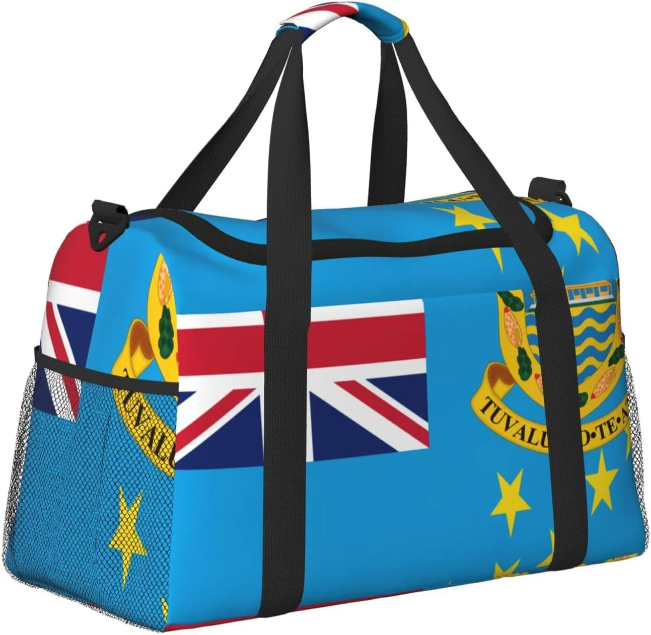 Flag Of Tuvalu Travel Duffel Bag Large Foldable Waterproof Overnight Bag For Beach Swim Bags Pool Sports Gym