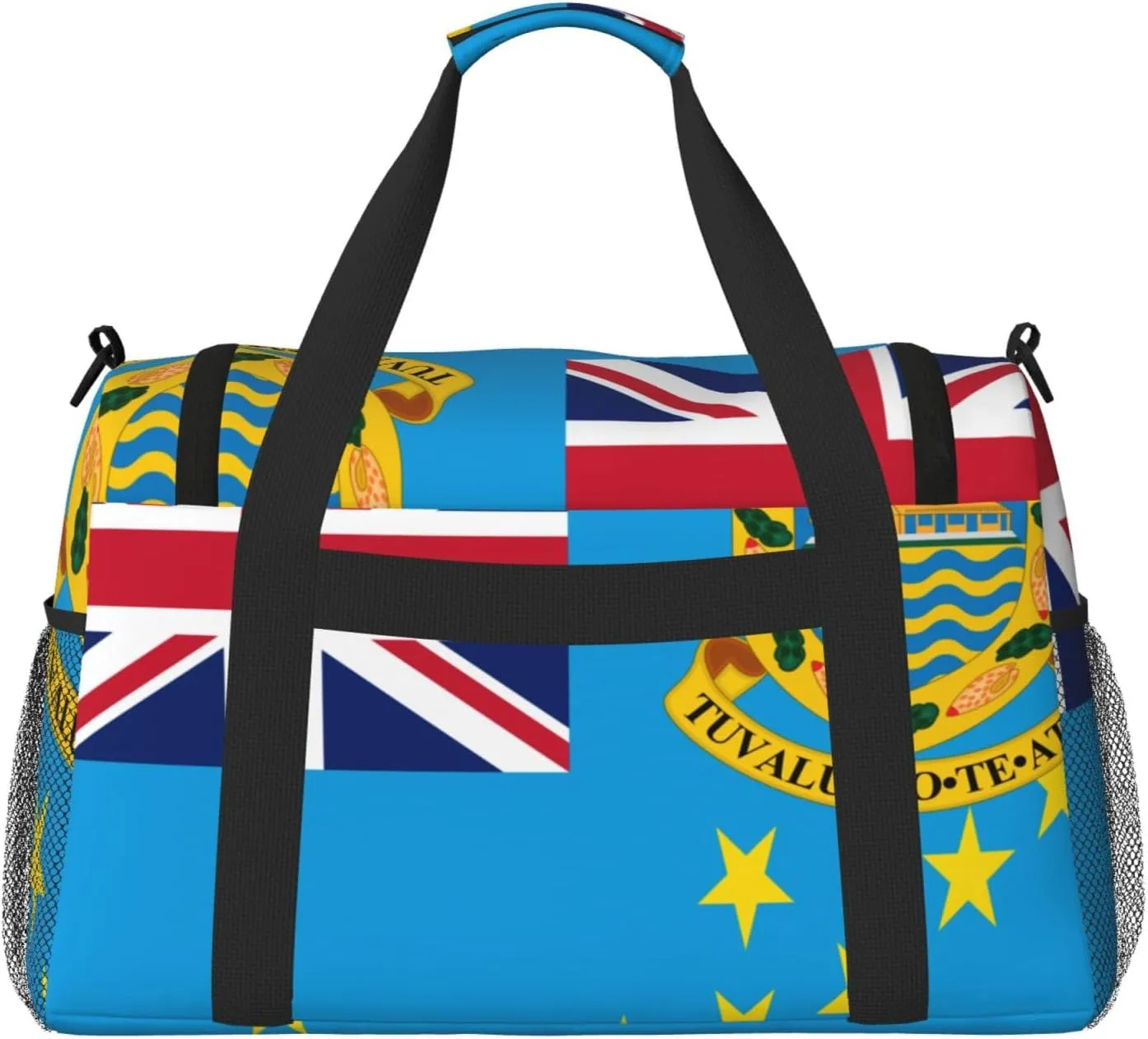 Flag Of Tuvalu Travel Duffel Bag Large Foldable Waterproof Overnight Bag For Beach Swim Bags Pool Sports Gym