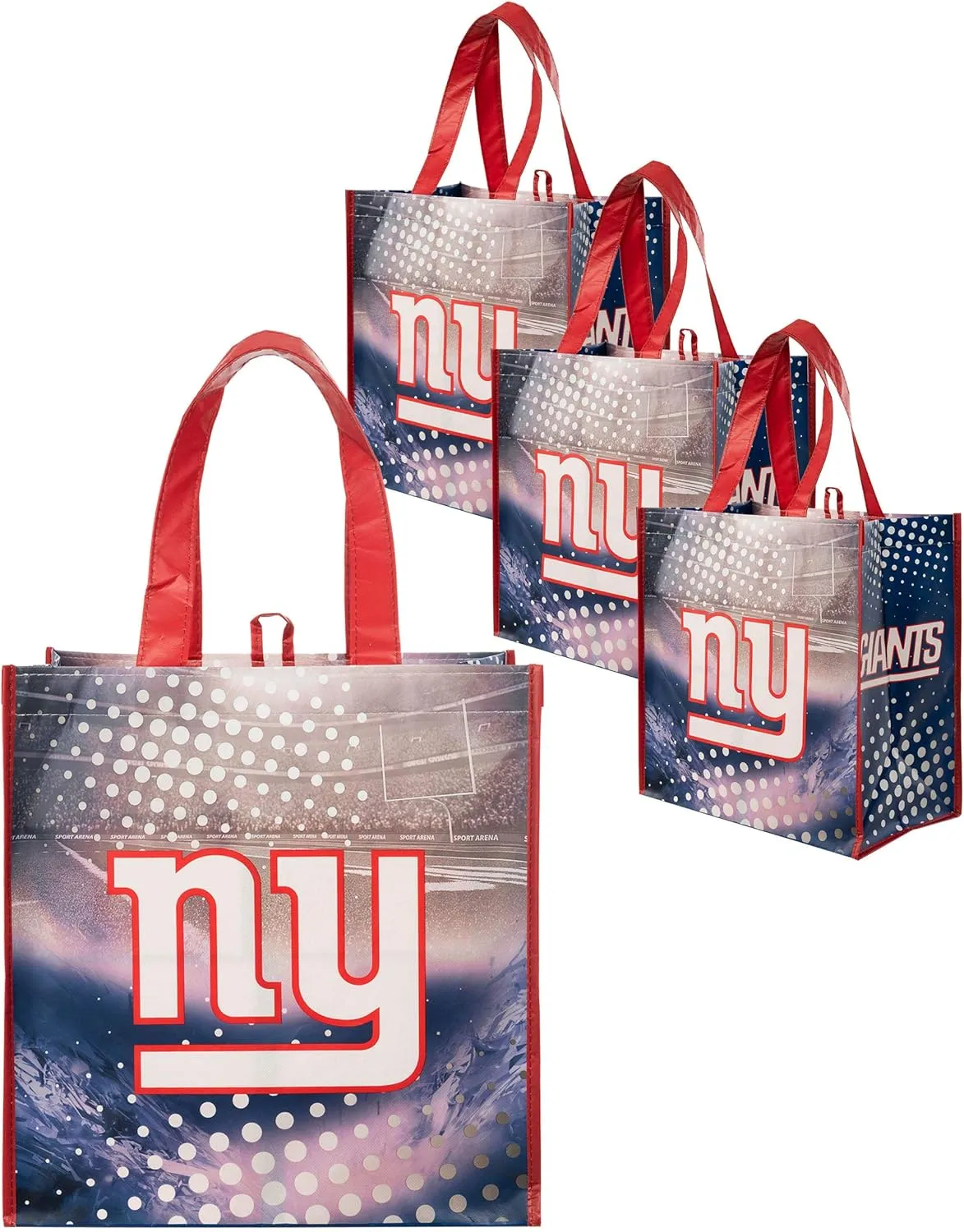 FOCO NFL Team Logo Reusable Grocery Shopping Bags Totes
