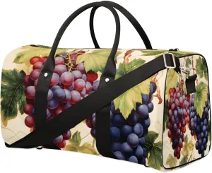 Foldable Travel Bag Attractive Grapes Lightweight Carry On Bags for Airplanes Waterproof Travel Duffle Bag For Gym Weekend Overnight