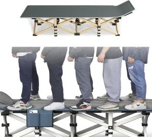 Folding Camping Cot for Adults Portable Outdoor Bed Heavy Duty Sleeping Cots for Camp with Convenient Storage Bag, Perfect for Camping, Pool, Beach, Patio