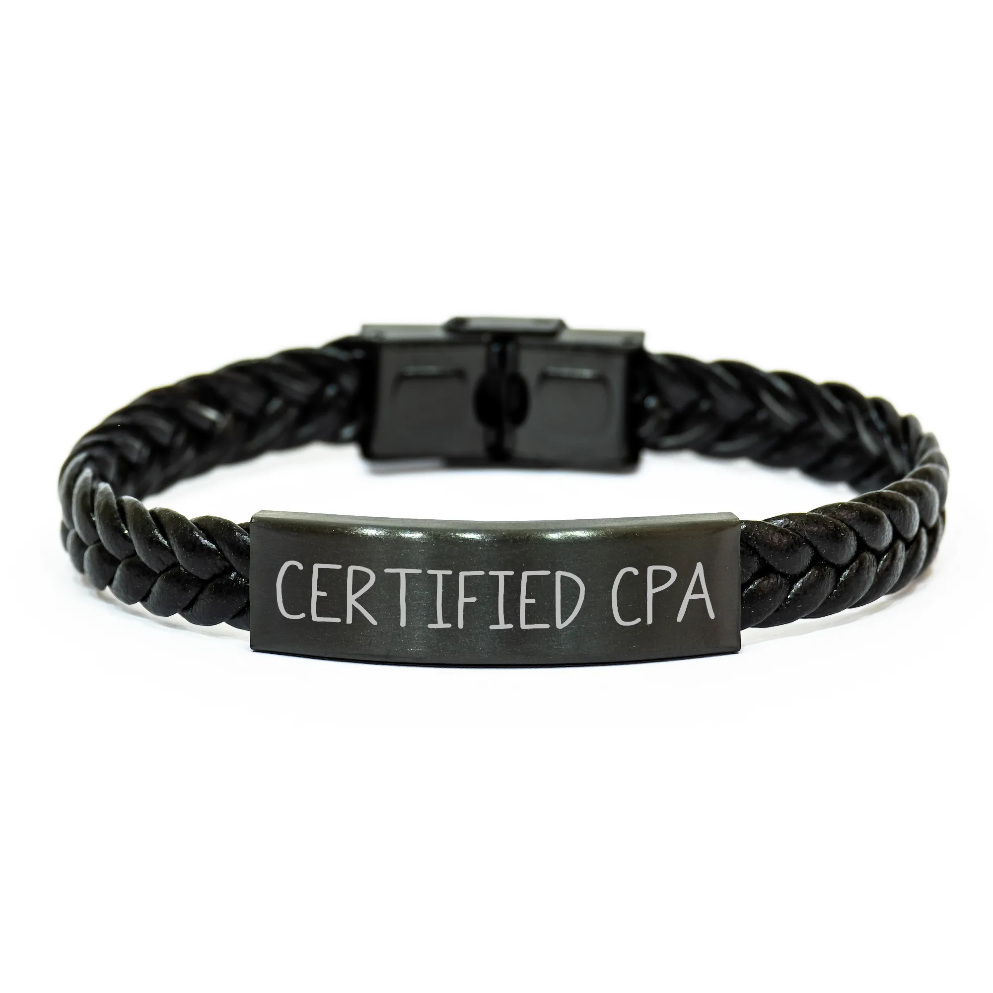Fraud-free from Certified or for Graduation, Interlaced Friends, Quote Cpa Bracelet Women's Data-driven Unique Funny Inspiring Accessories CPA Men's Leather Gifts