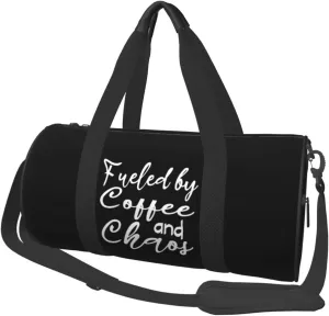 Fueled By Coffee And Chaos Duffel Bag Gym Bag Travel Sports Tote Large Foldable Beach Swim Yoga7
