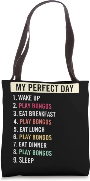 Funny Bongos Quotes Bongos Instruement Lovers Tote Bag