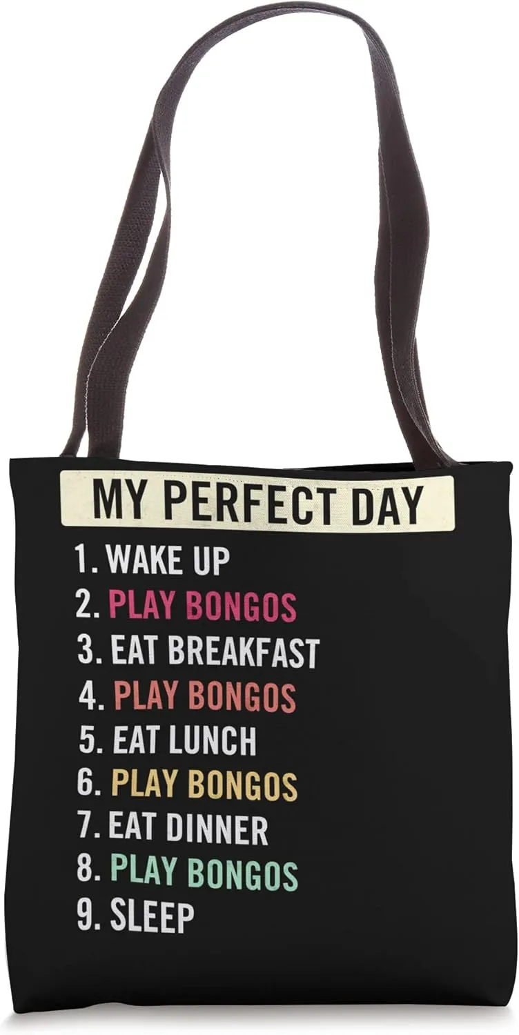 Funny Bongos Quotes Bongos Instruement Lovers Tote Bag