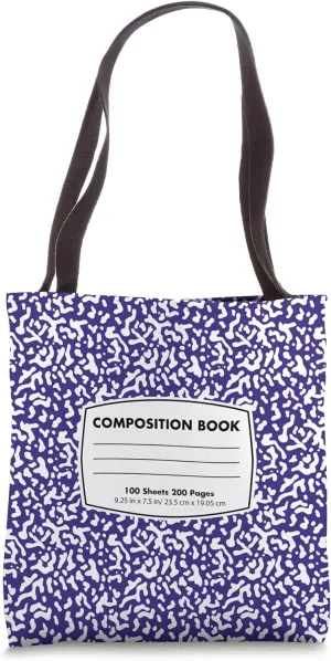 Funny Composition Notebook Costume Halloween Tote Bag