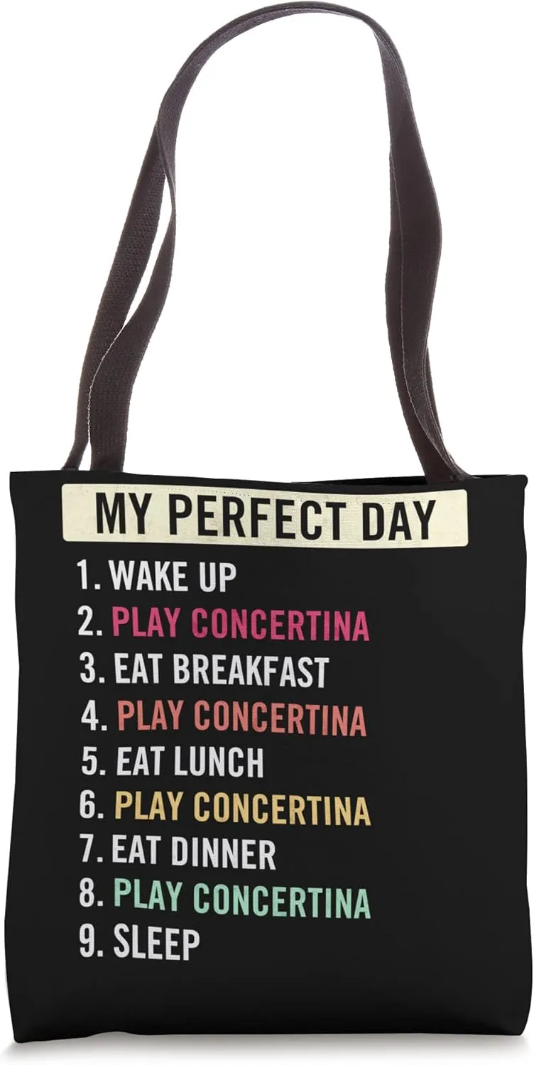 Funny Concertina Players Concertina Music Lovers Tote Bag