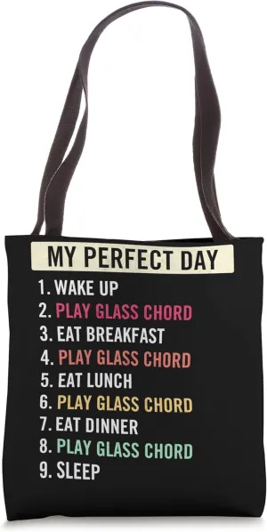 Funny Glass Chord Quotes Glass Chord Music Lovers Tote Bag