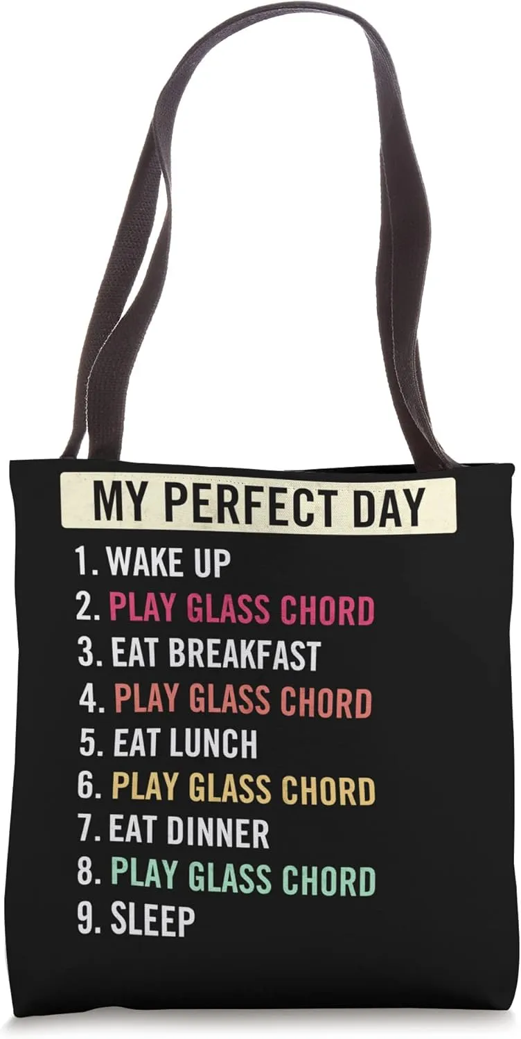 Funny Glass Chord Quotes Glass Chord Music Lovers Tote Bag
