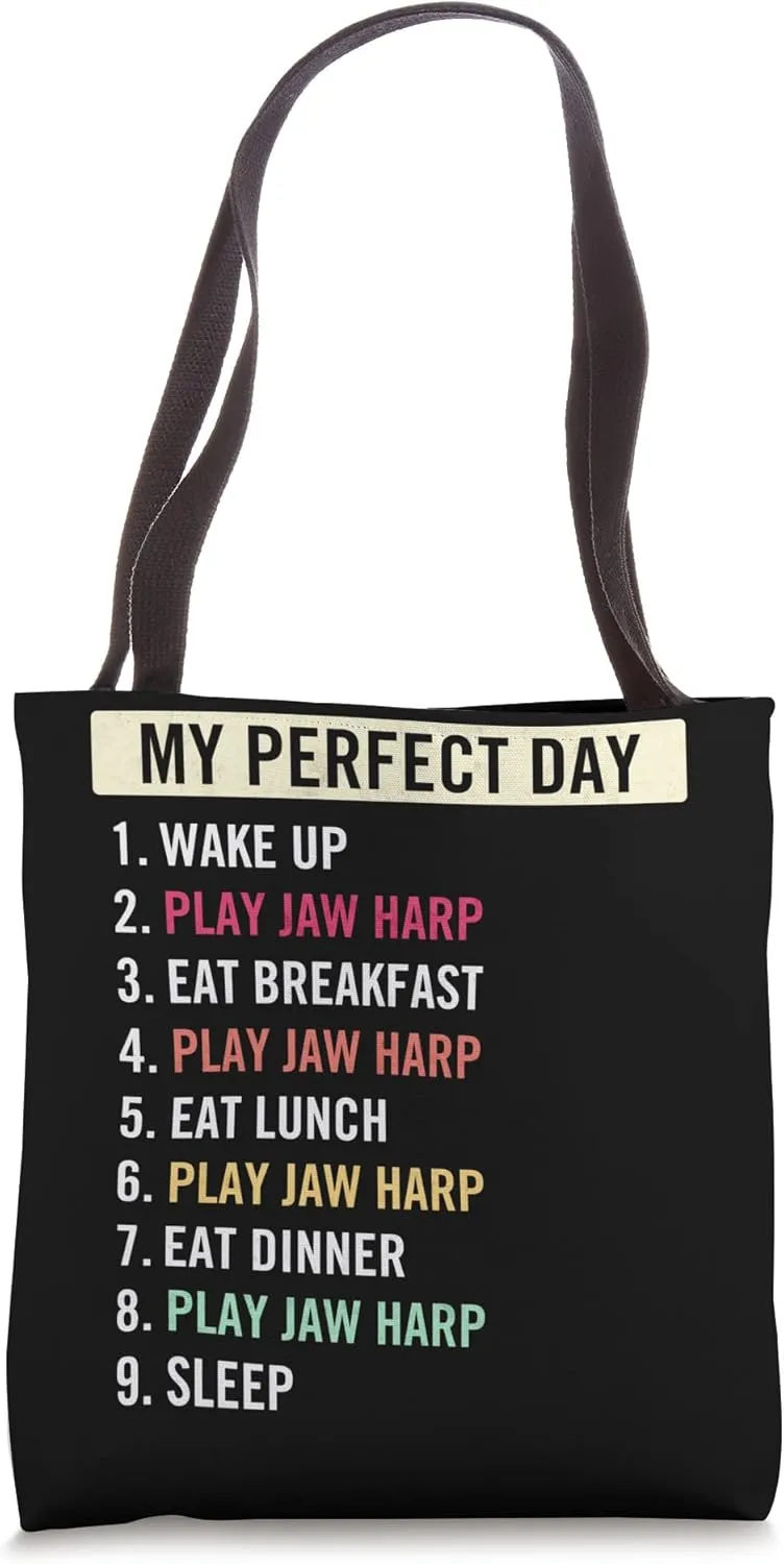 Funny Jaw Harp Quotes Jaw Harp Instrument Lovers Tote Bag