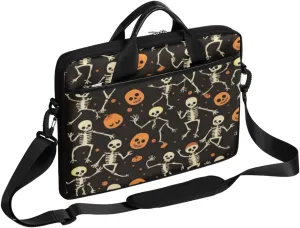 Funny Pumpkin Maple Leave Lightweight Laptop Bag Case 13-15 Inch Computer Briefcase Bag for Women Men Notebook Shoulder Bag