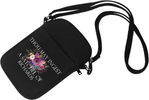 Funny Sarcastic Gift Thou May Ingest a Satchel of Richards Makeup Zipper Pouch Bag for Friends Adult Saying Joke (THOU Crossbody)