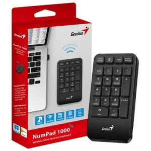 Genius NumPad 1000 Wireless Numeric Keypad | Silent & Portable