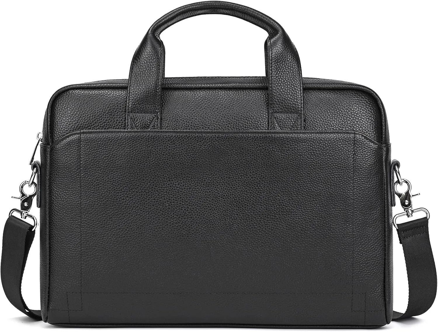 Genuine Leather Briefcase for Men, Laptop Computer Shoulder Bag With Strap, 15.6 Inch Business Travel Work Handbag