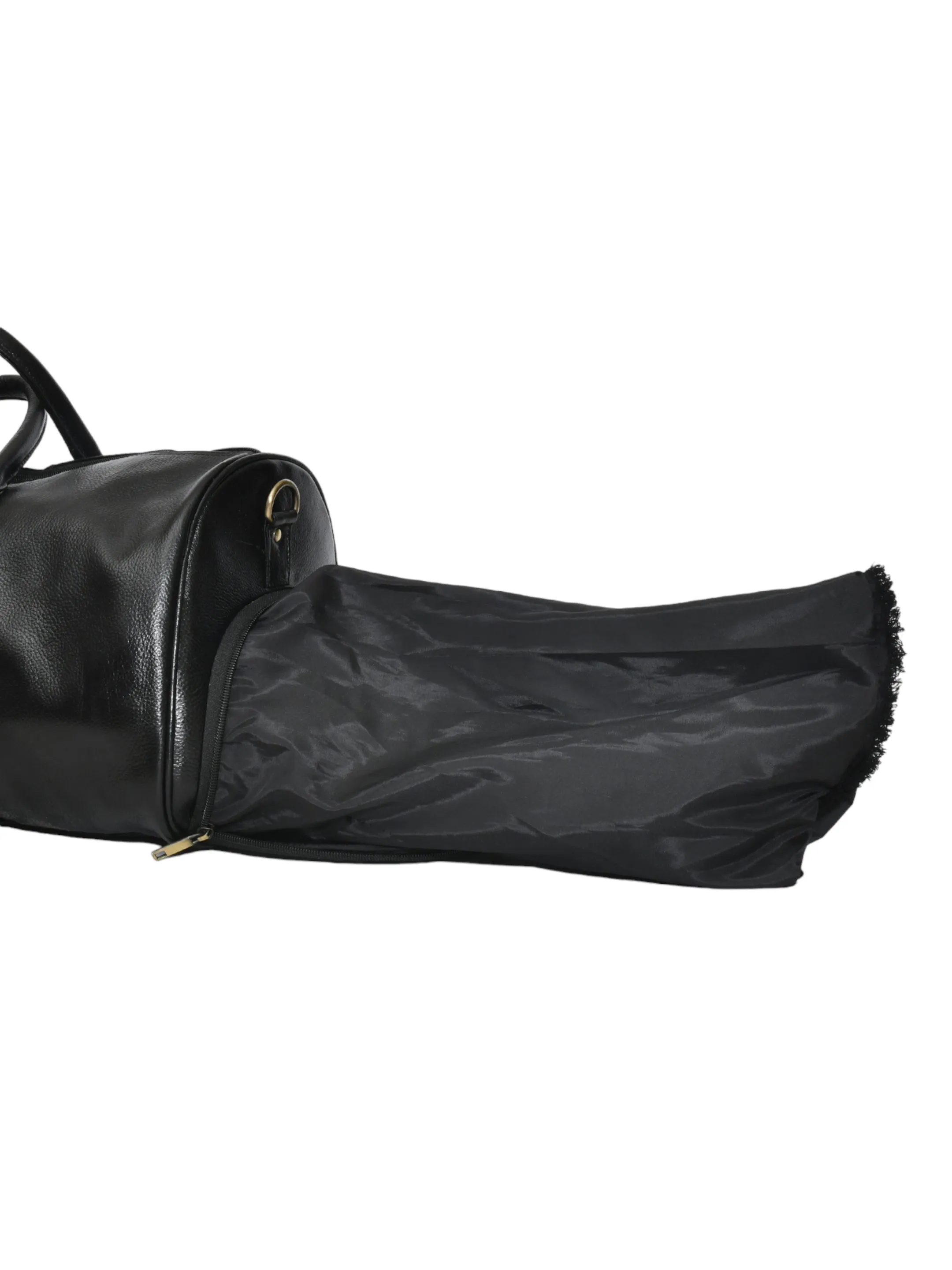 Genuine Leather Duffel Bag (OMDB-029-BLACK)