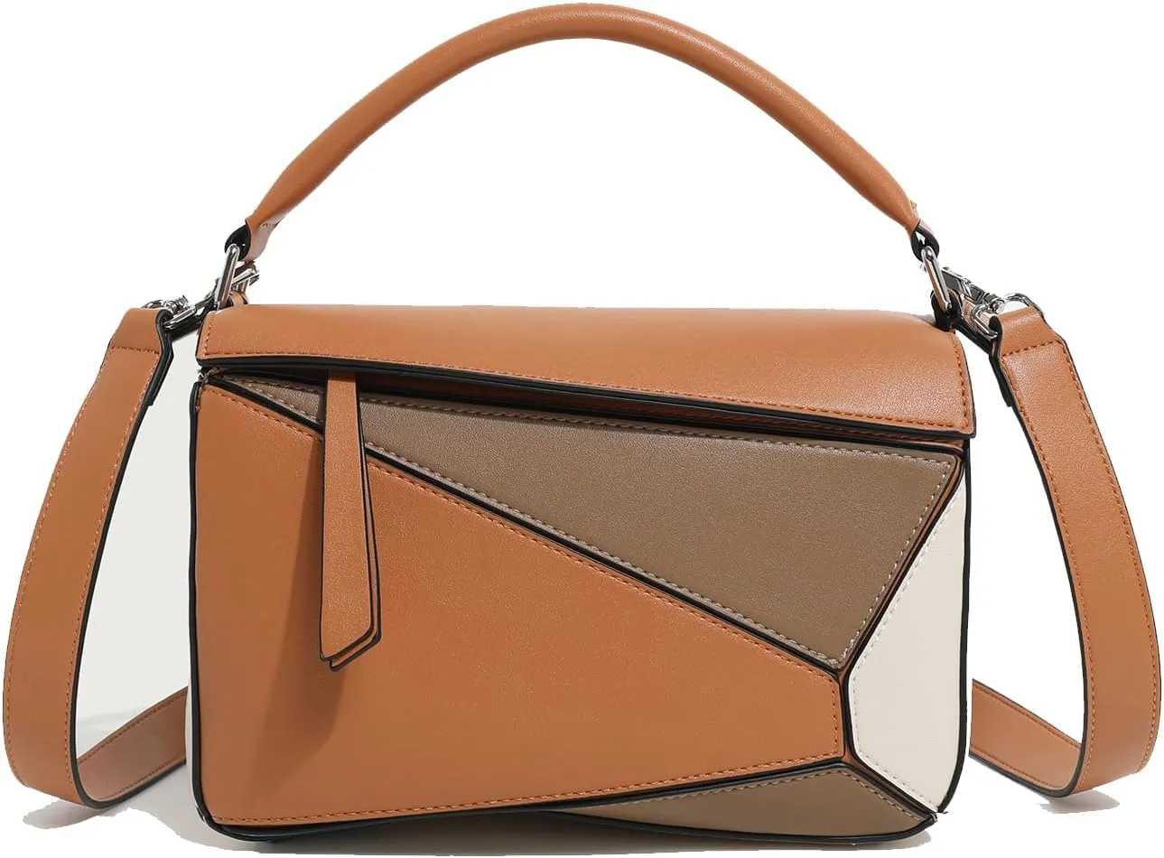 geometry bag splicing women's bag hand carrying big bag pillow bag web celebrity with the same fashion shoulder bag