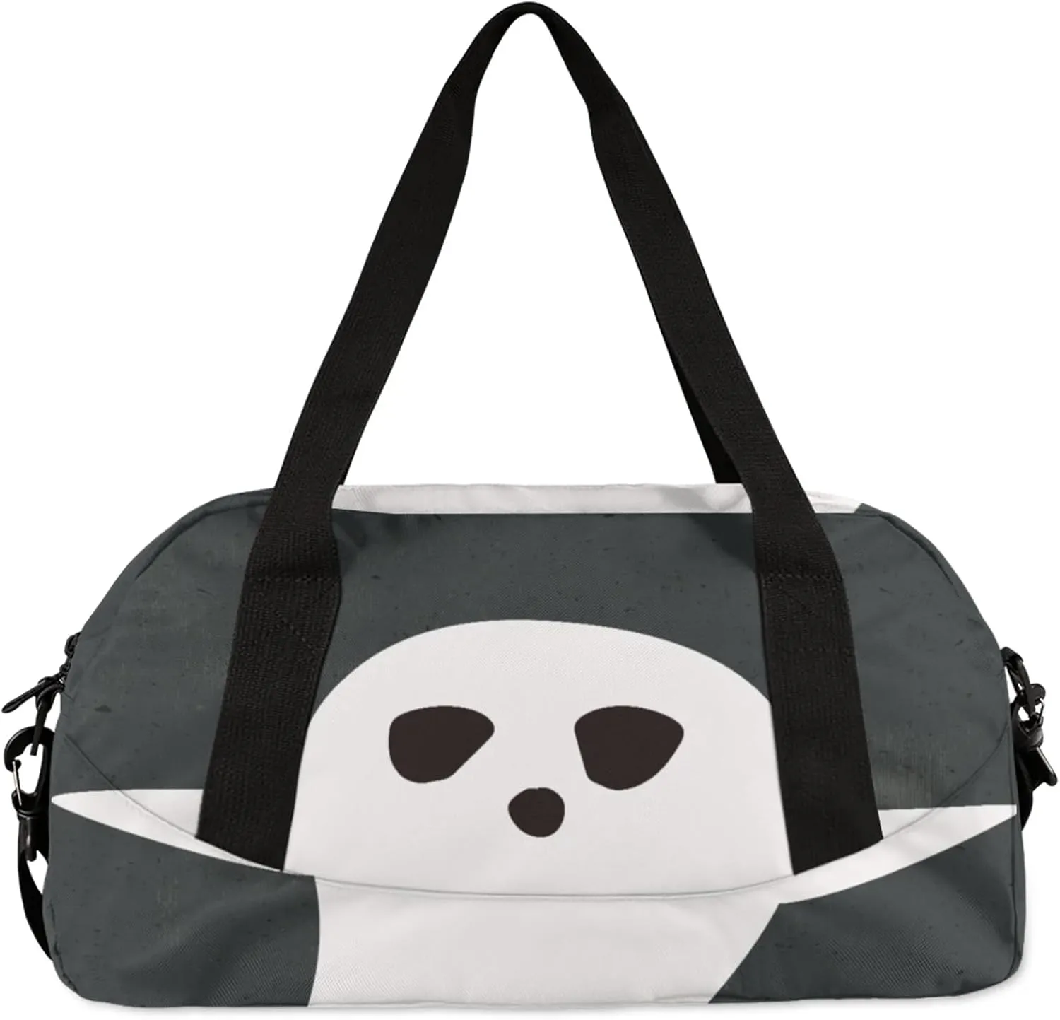 Ghost Pattern Kids Duffel Bag Lightweight Waterproof Sports Gym Bag with Front Zipper Pocket Foldable Weekender Overnight Bag for School Practice Gymnastic Ballet