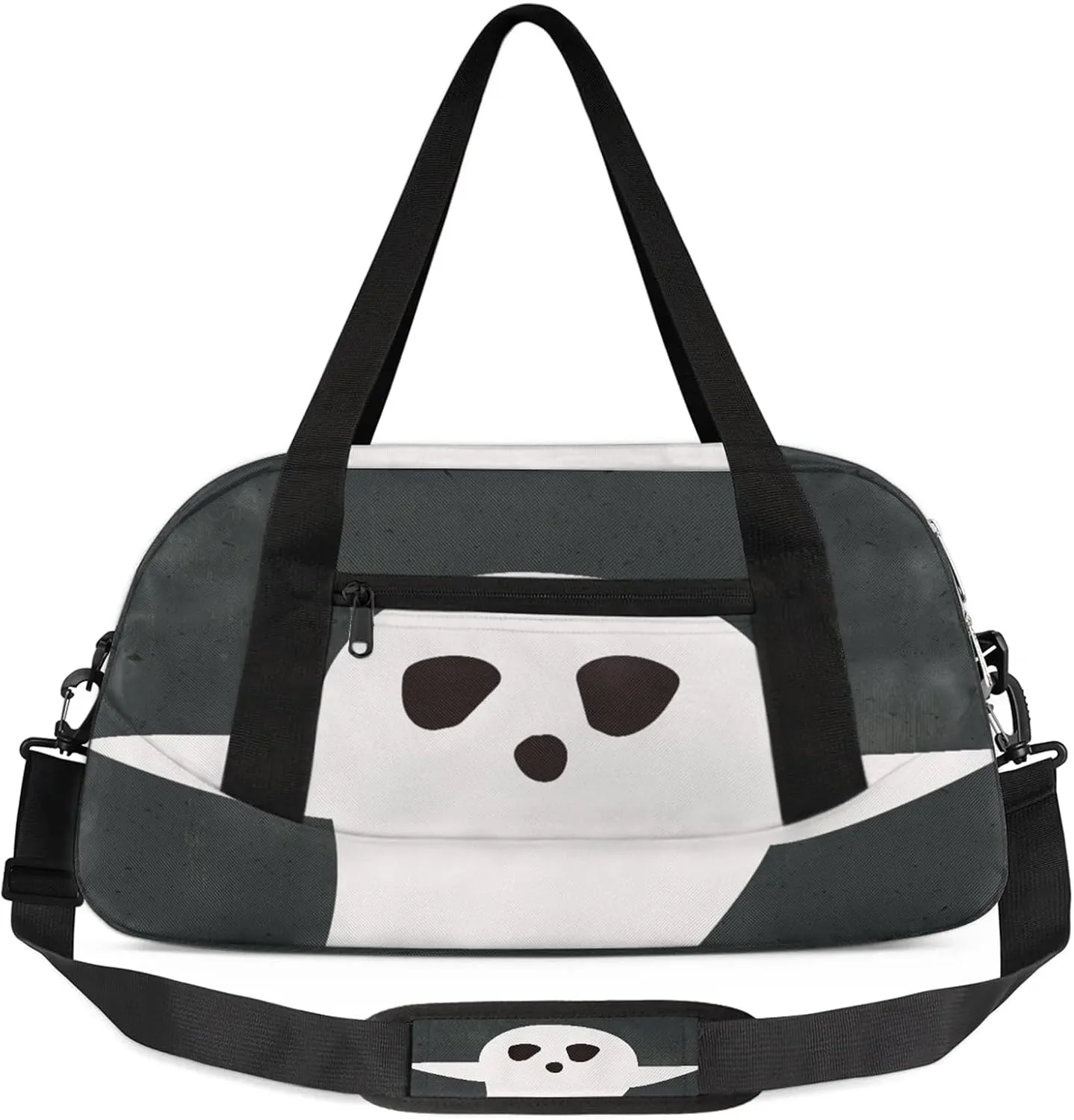 Ghost Pattern Kids Duffel Bag Lightweight Waterproof Sports Gym Bag with Front Zipper Pocket Foldable Weekender Overnight Bag for School Practice Gymnastic Ballet