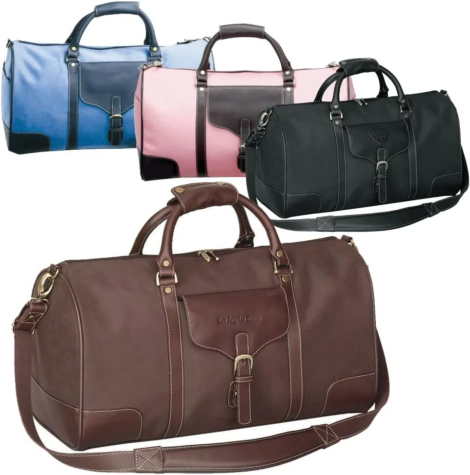 Goodhope the Leather Voyager Vintage Bellino Duffel Blue