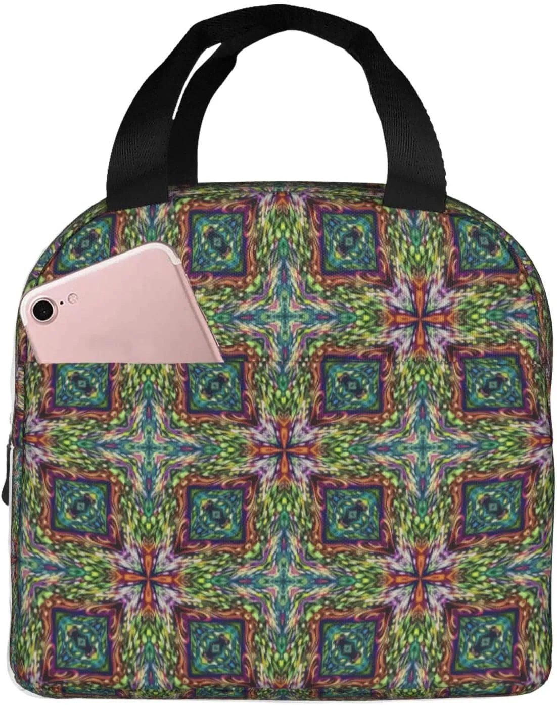 Gorgeous Palace With Elegant Patterns Lunch Bag, Large Capacity Reusable Insulated Cooler Lunch Container For Work Office Picnic Or Travel
