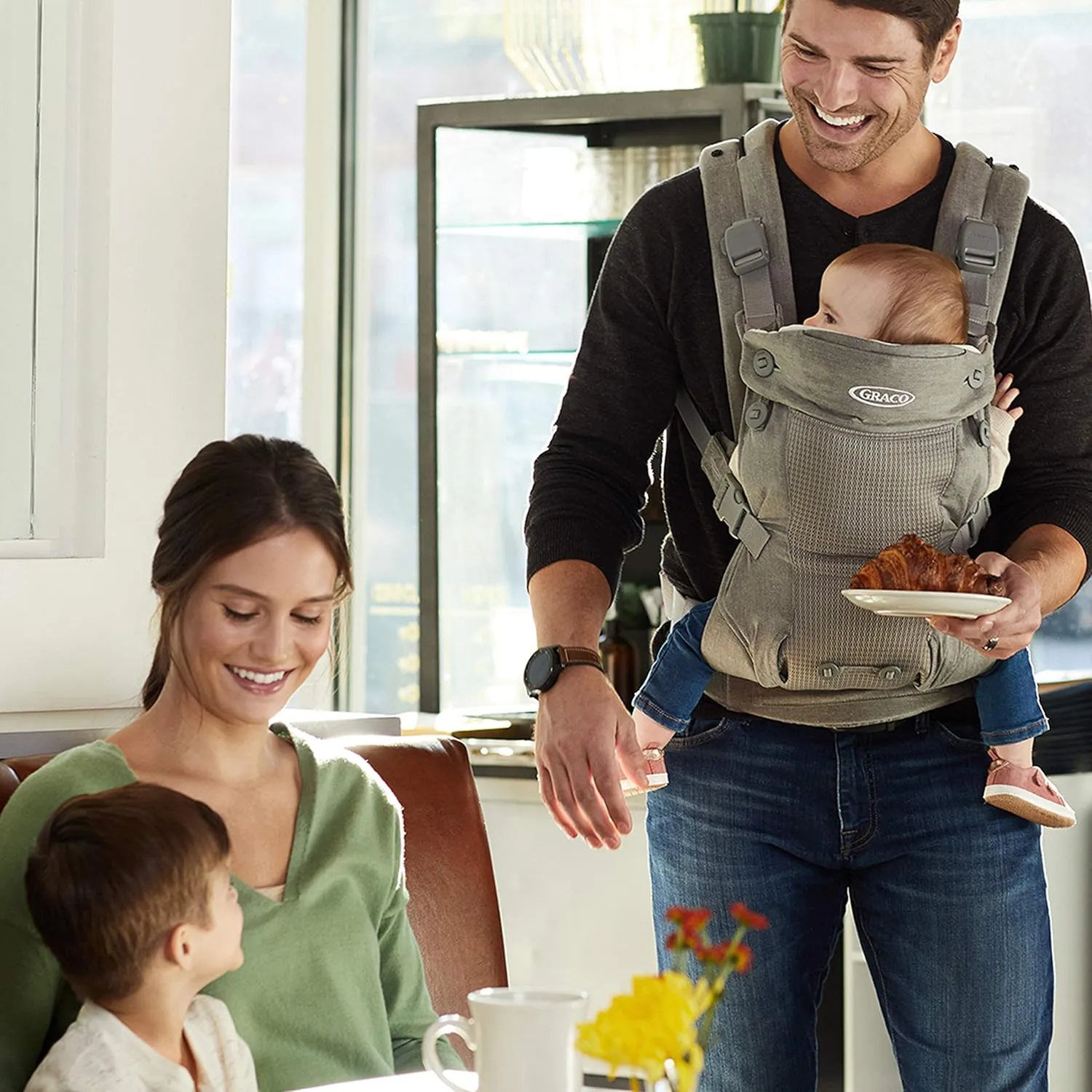 Graco Cradle Me 4 in 1 Baby Carrier | Includes Newborn Mode with No Insert Needed