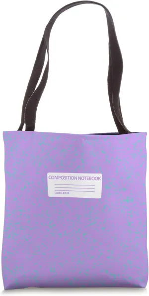 Green & Purple Composition Notebook Pattern Tote Bag
