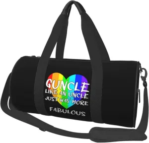 Guncle Like An Uncle Only More Fabulous Gay Pride Duffel Bag Gym Bag Travel Sports Tote Large Foldable Beach Swim Yoga8