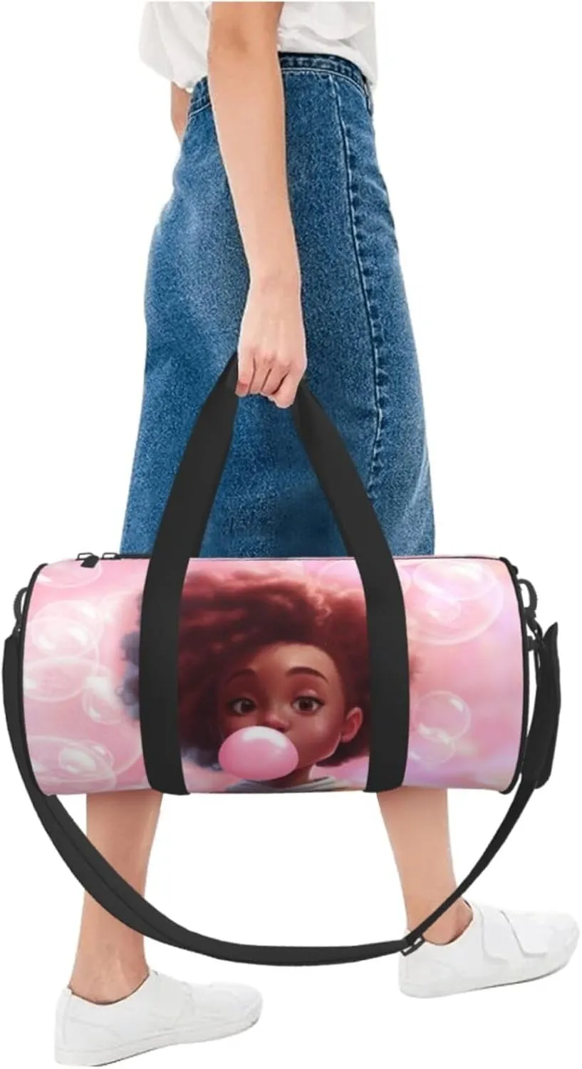 Gym bag for women Duffel Bags African American Afro Woman Sports Dance Bag Travel Luggage Bags for Men Women Weekender Sports Vacation